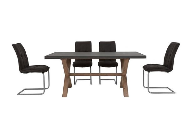 Fusion Large Table and 4 Chairs Dining Set