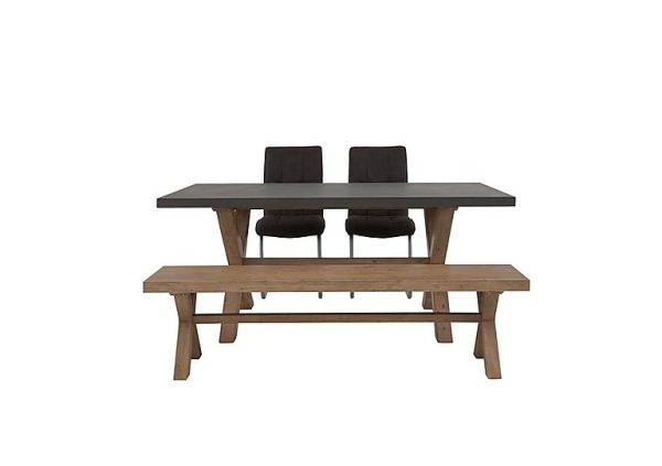 Fusion Large Table 2 Chairs and Dining Bench Set