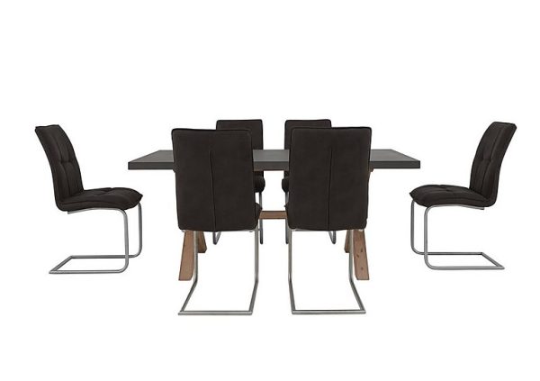 Fusion Small Table and 6 Chairs Dining Set