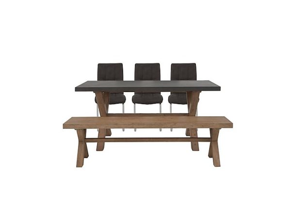 Fusion Small Table 3 Chairs and Dining Bench Set