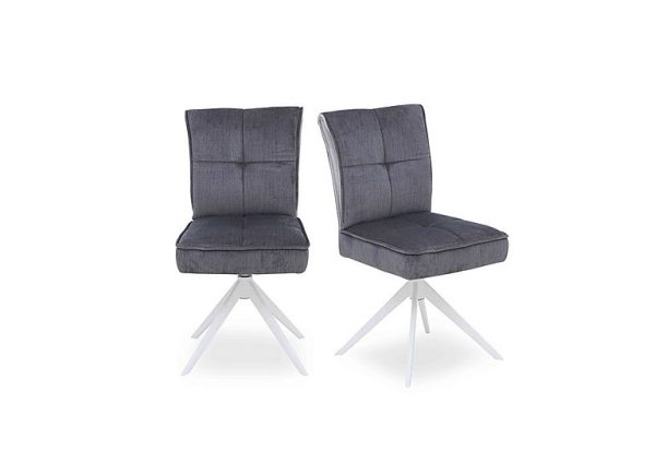 Glacier Pair of Swivel Dining Chairs