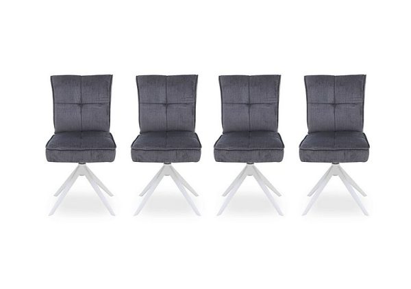 Glacier Set of 4 Swivel Dining Chairs