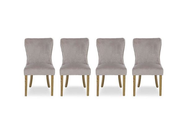 Kiara Set of 4 Luxe Fabric Dining Chairs