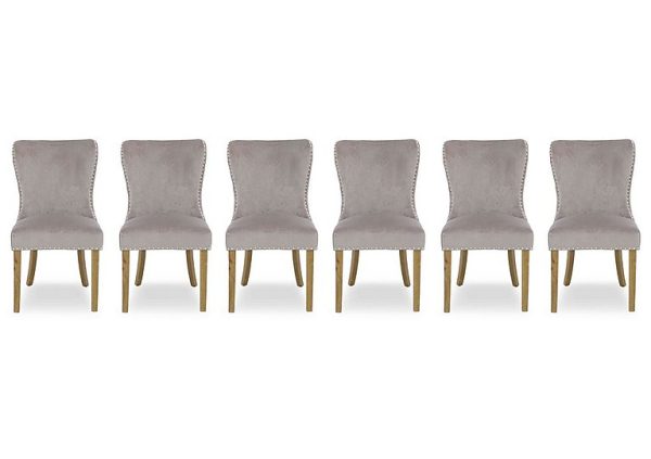 Kiara Set of 6 Luxe Fabric Dining Chairs