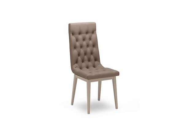 Lusso Buttoned Faux Leather Dining Chair