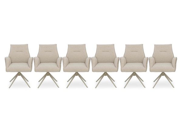 Mirage Set of 6 Swivel Dining Arm Chairs