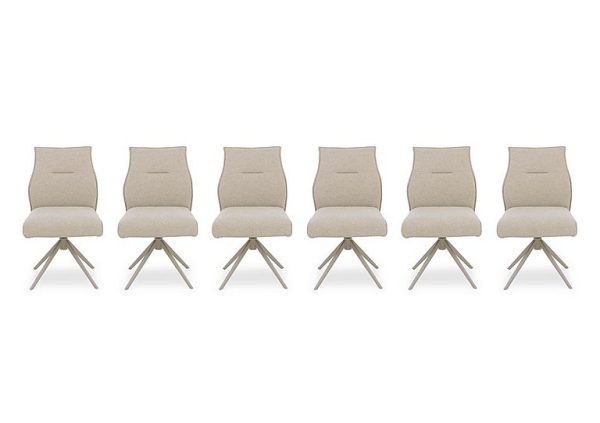 Mirage Set of 6 Swivel Dining Chairs