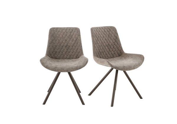 Rocket Pair of Faux Leather Dining Chairs