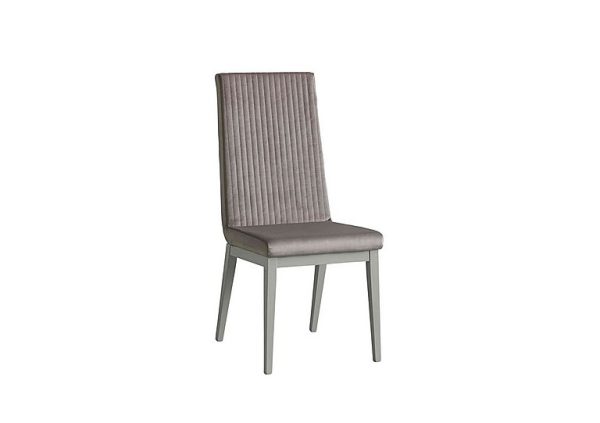 Venezia Fluted Fabric Dining Chair in Grey