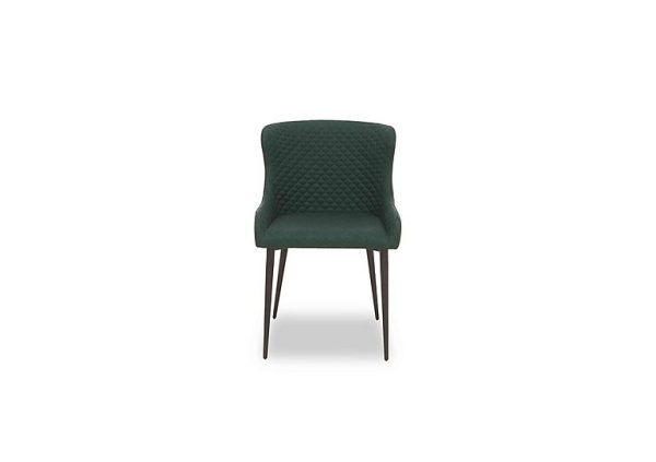 Hanoi Faux Leather Dining Chair   Bottle Green