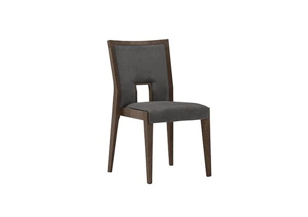 Palazzo Ambra Dining Chair in Dark Walnut   Aquos Dark Grey