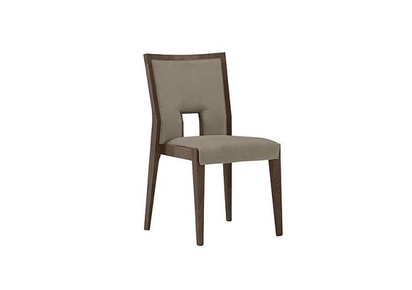 Palazzo Ambra Dining Chair in Dark Walnut   Aquos Taupe