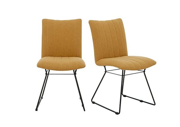 Ace Pair of Dining Chairs   Yellow