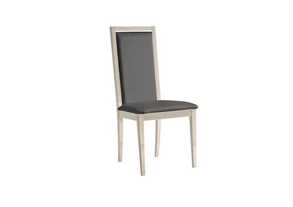 Palazzo Roma Dining Chair in Sand Birch   Aquos Dark Grey