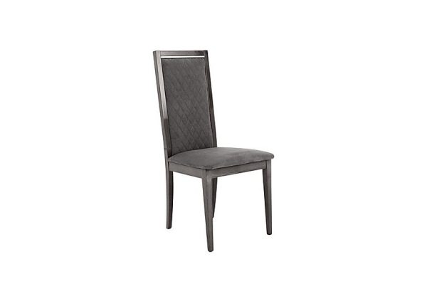 Palazzo Rombi Dining Chair in Silver Birch   Aquos Dark Grey