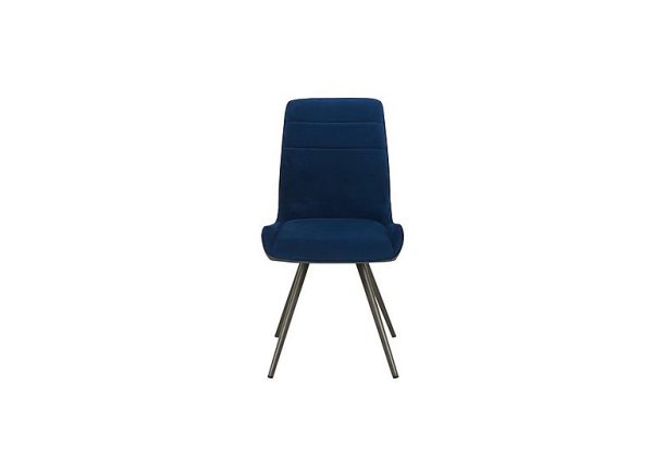 Samurai Velvet Dining Chair   Blu