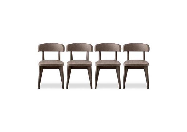 Connubia   Siren Set of 4 Graphite Wooden Leg Dining Chairs   Desert