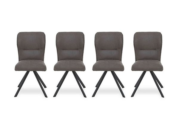 Bodahl   Loki Set of 4 Swivel Dining Chairs