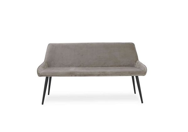 Saigon Taupe Velvet Dining Bench