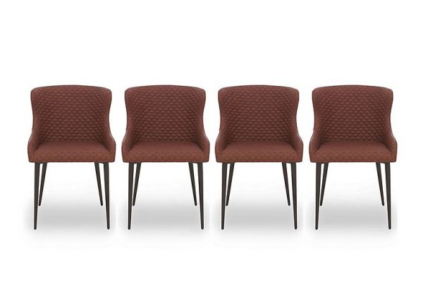 Hanoi Set of 4 Faux Leather Dining Chairs