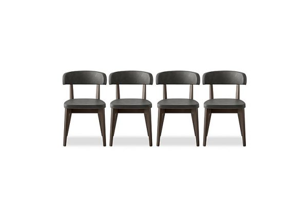 Connubia   Siren Set of 4 Smoke Wooden Leg Dining Chairs