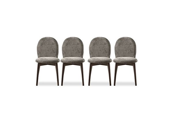 Connubia   Riley Set of 4 Mid Smoke Wooden Leg Dining Chairs