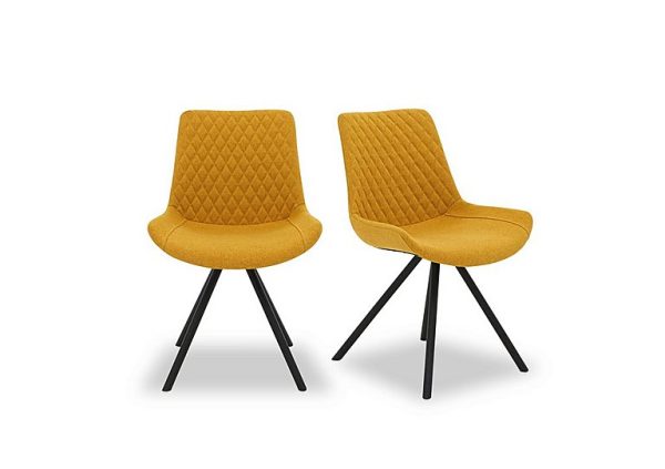 Ion Pair of Fabric Dining Chairs