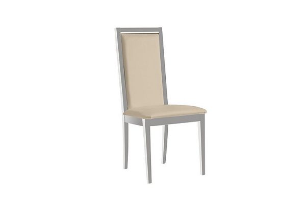 Palazzo Roma Dining Chair in Glossy White   Aquos Cream