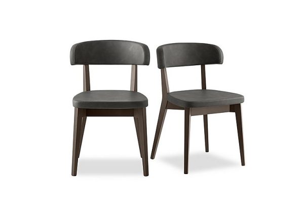 Connubia   Siren Pair of Smoke Wooden Leg Dining Chairs