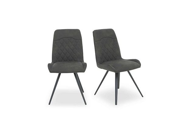 Warrior Pair of Standard Dining Chairs   Grey