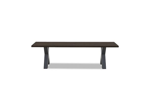 Bodahl   Compact Terra Dining Bench with X Shaped Legs   160 cm   Smoked