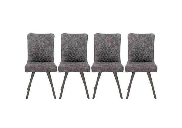 Earth Set of 4 Dining Chairs   Graphite