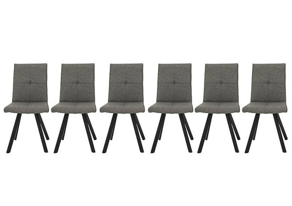 Phoenix Set of 6 Dining Chairs   Two Tone