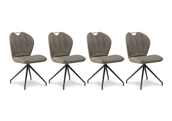 Raul Set of 4 Swivel Dining Chairs