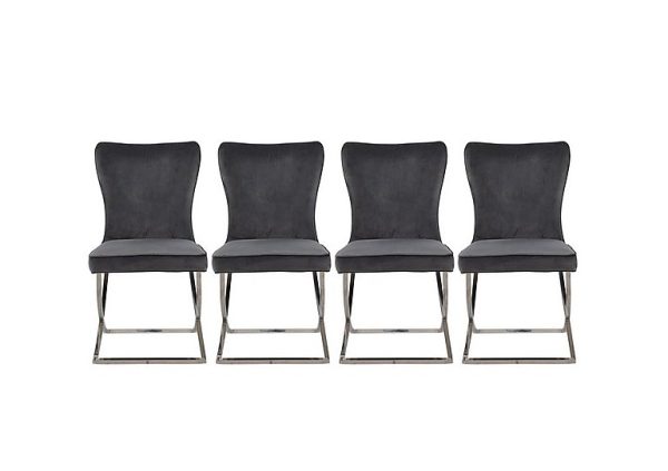 Vanquish Set of 4 Dining Chairs   Grey