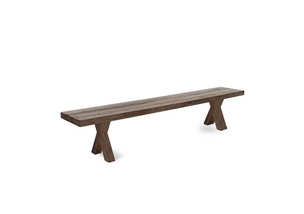 Bodahl   Njord Dining Bench with Wood X Shaped Legs   260 cm   Desert