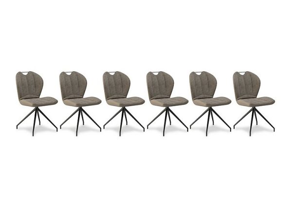 Raul Set of 6 Swivel Dining Chairs