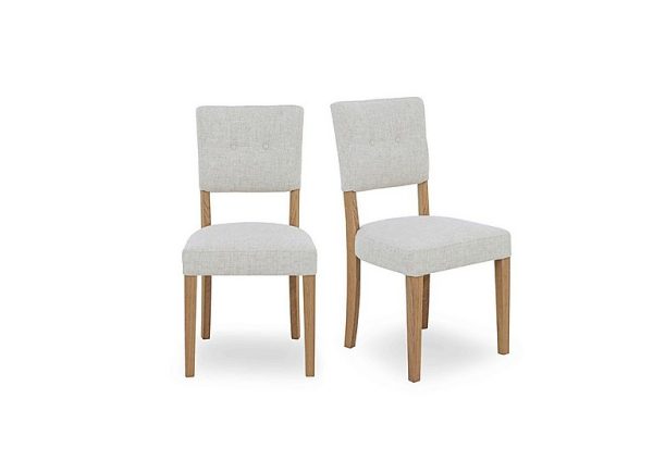 Augusta Pair of Open Back Upholstered Dining Chairs