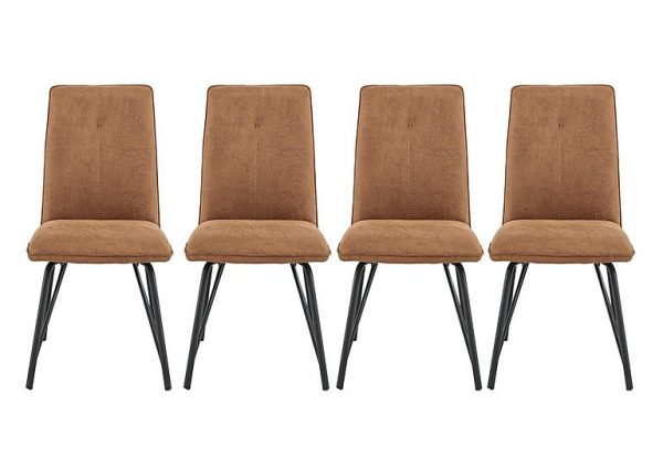 Habufa   Austin Set of 4 Dining Chairs   Cognac