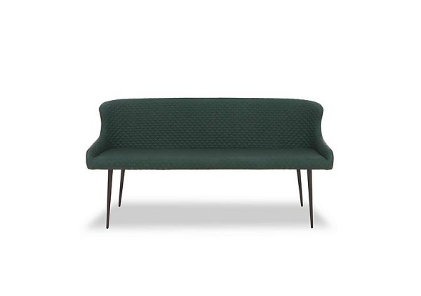 Hanoi Faux NC Leather Dining Bench   Bottle Green