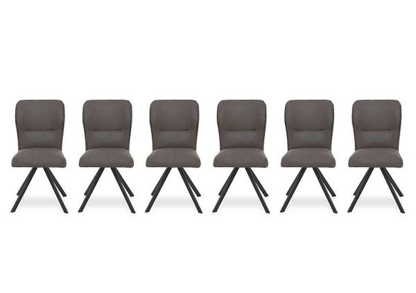 Bodahl   Loki Set of 6 Swivel Dining Chairs