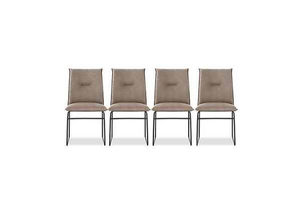 Connubia   Maya Set of 4 Black Metal Leg Dining Chairs   Desert