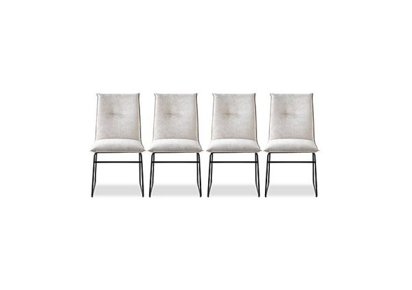 Connubia   Maya Set of 4 Black Metal Leg Dining Chairs