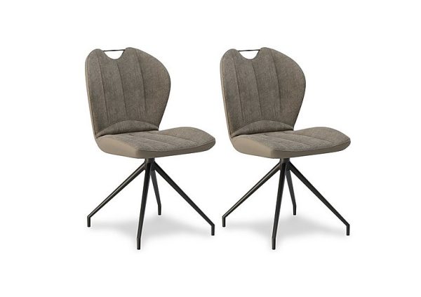 Raul Pair of Swivel Dining Chairs