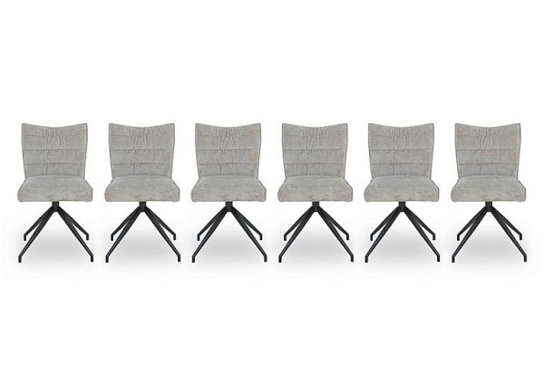 Saturn Set of 6 Swivel Dining Chairs