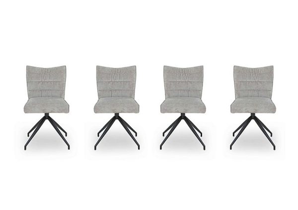 Saturn Set of 4 Swivel Dining Chairs