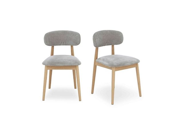 Stockholm Pair of Wooden Dining Chairs   Light Oak