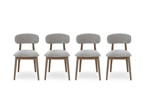 Stockholm Set of 4 Wooden Dining Chairs   Dark Oak