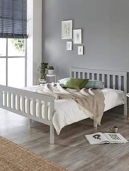 Clayton Wooden Bed Frame With Mattress Options Buy Amp Save   Grey   Bed Frame With Memory Mattress