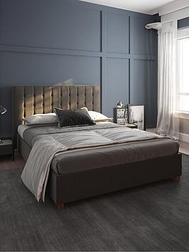 Dorel Home Emily King Linen Upholstered Bed